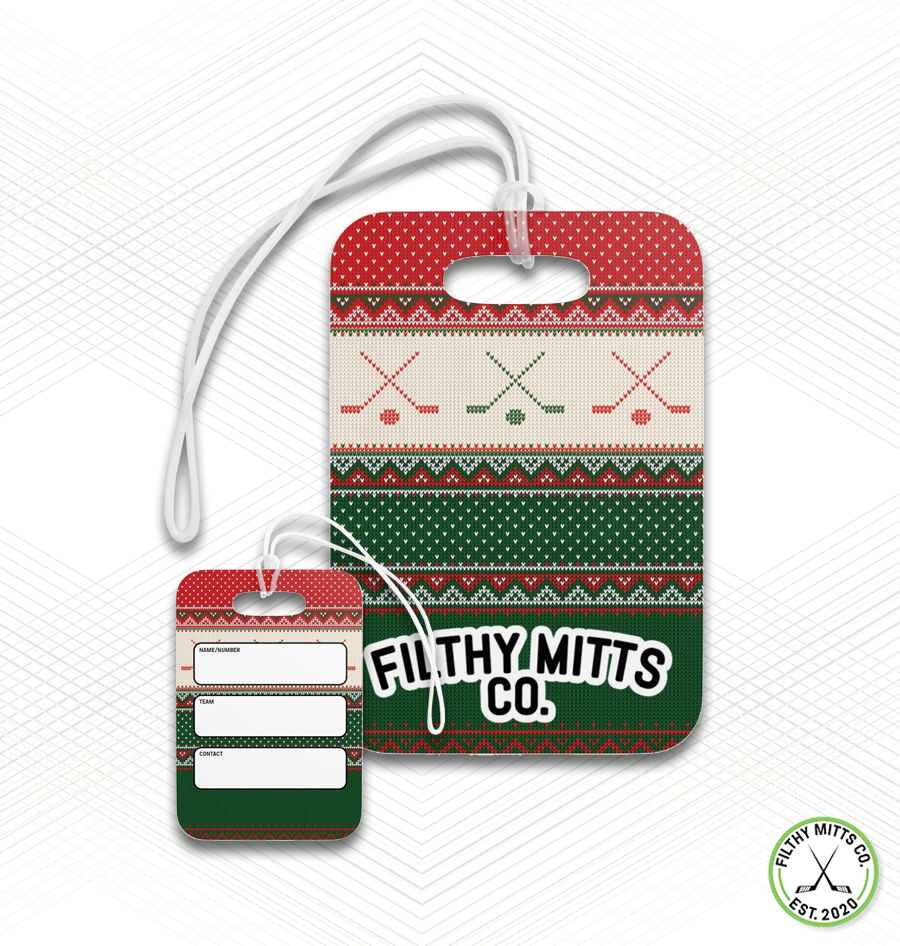 Crossed Out Christmas Sweater Essentials Bag Tag