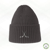 Crossed Out Hockey Chunky Rib Knit Beanie