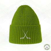 Crossed Out Hockey Chunky Rib Knit Beanie