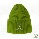 Crossed Out Hockey Chunky Rib Knit Beanie