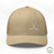 Crossed Out Hockey Snapback Trucker Cap