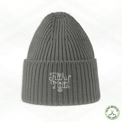 Filthy Mitts Branded Script Chunky Rib Knit Beanie