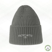 Filthy Mitts Branded Wordmark Chunky Rib Knit Beanie