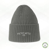 Filthy Mitts Branded Wordmark Chunky Rib Knit Beanie