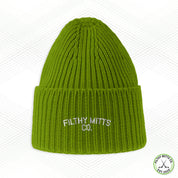 Filthy Mitts Branded Wordmark Chunky Rib Knit Beanie