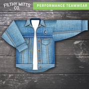 **TEAM OVERSTOCK** Canadian Tuxedo Performance Teamwear Jersey