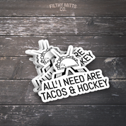 Tacos & Hockey Sticker