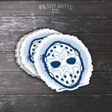 Snowflakes Blue Punisher Bubble-free stickers