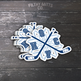 Snowflakes Blue Crossed Sticks Bubble-free stickers