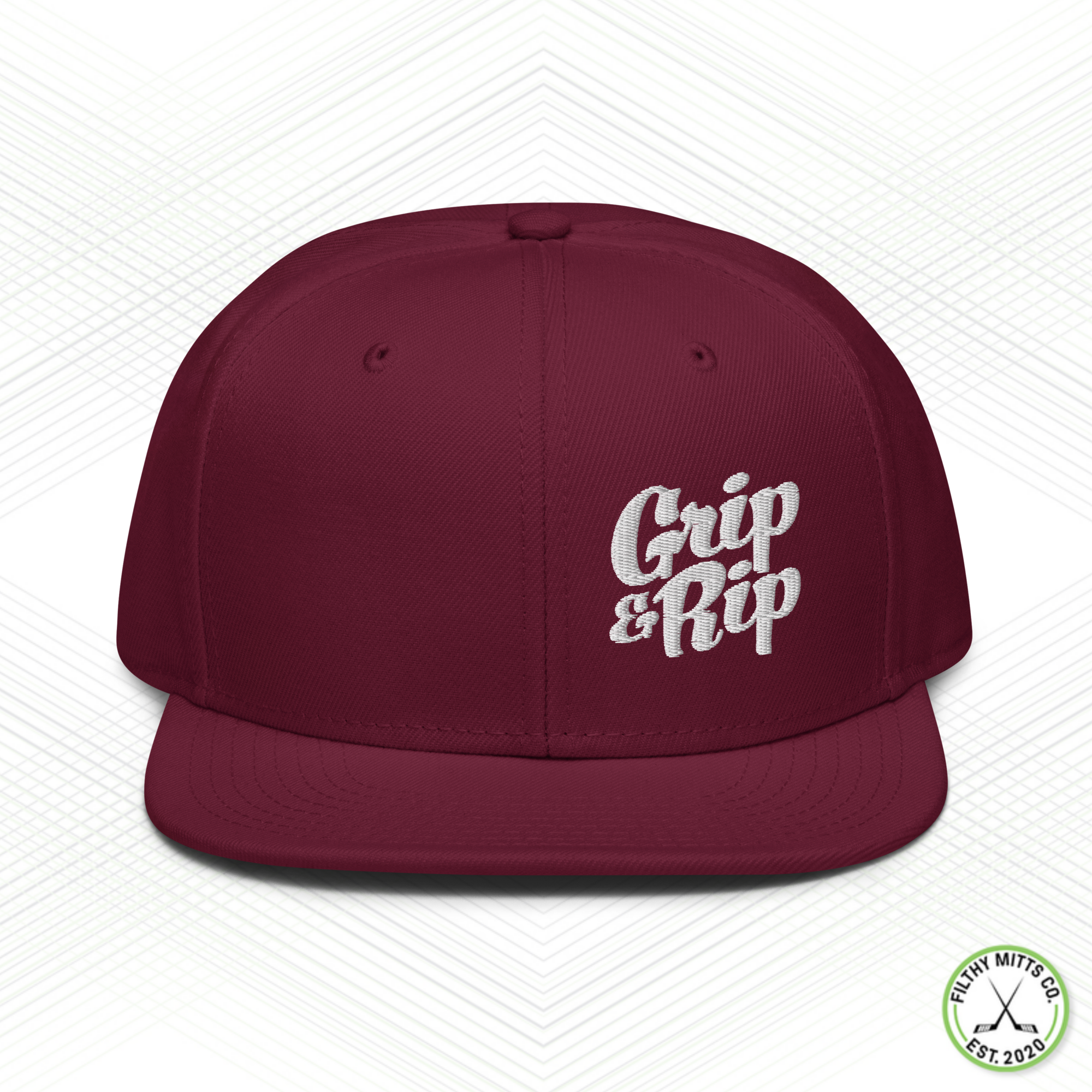 GripNRip_Snapback_Front_Maroon.png