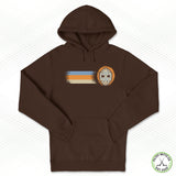 Snowflakes Retro Three Stripe Unisex Hoodie