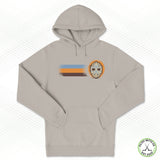 Snowflakes Retro Three Stripe Unisex Hoodie