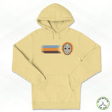 Snowflakes Retro Three Stripe Unisex Hoodie