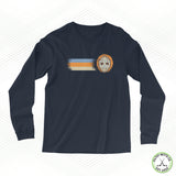 Snowflakes Retro Three Stripe Staple Long Sleeve