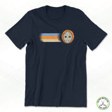 Snowflakes Retro Three Stripe Youth Staple Tee