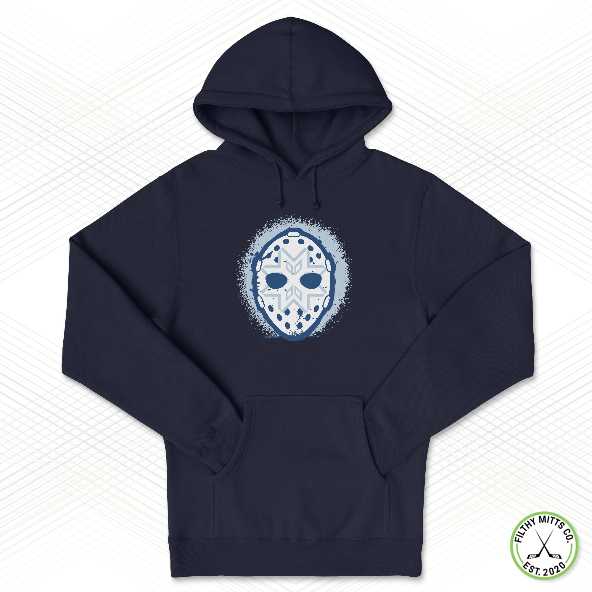 Snowflakes Blue Punisher Unisex Hoodie