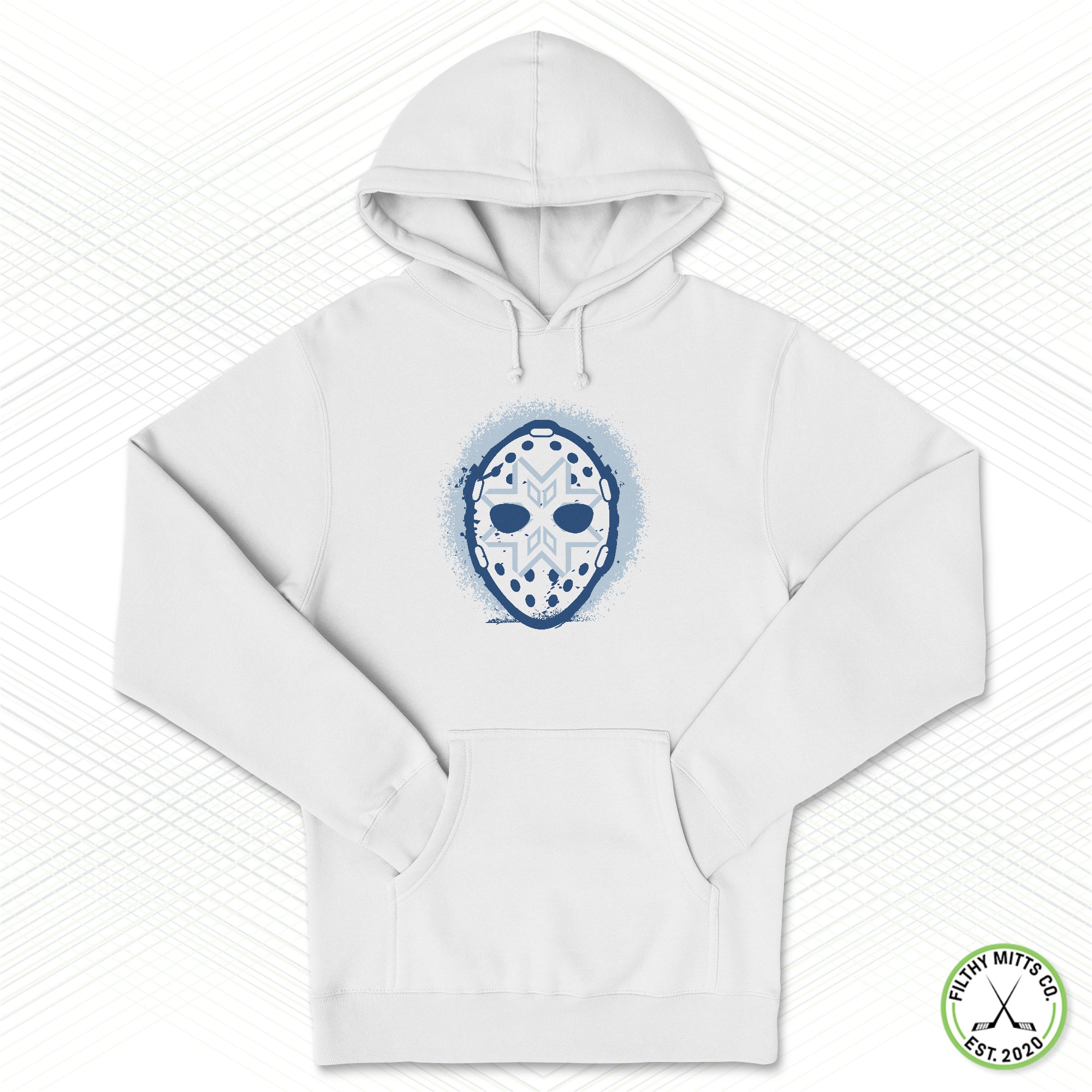 Snowflakes Blue Punisher Unisex Hoodie