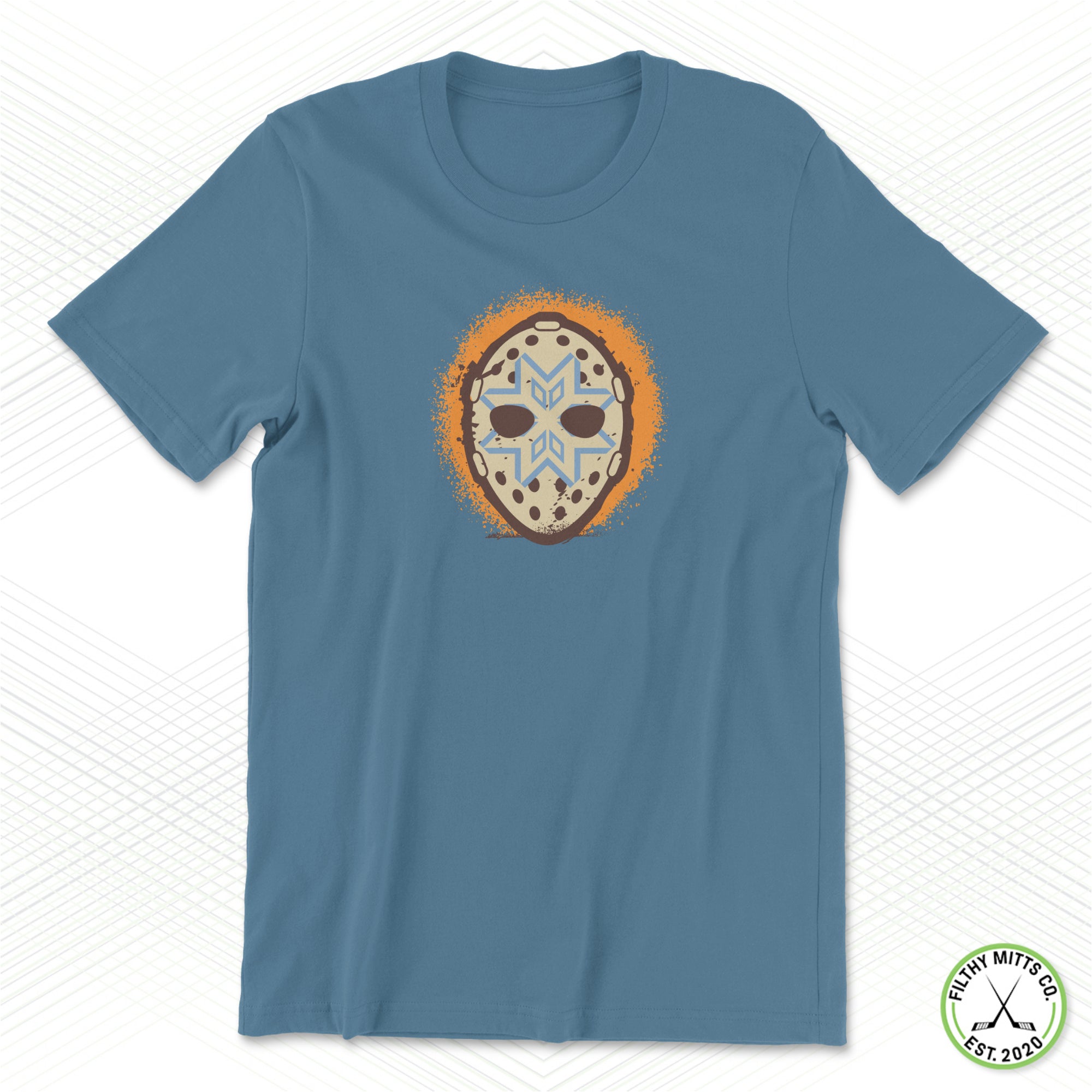 Snowflakes-RetroMask_Tee_SteelBlue.jpg