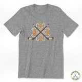 Snowflakes Retro Crossed Sticks Youth Staple Tee