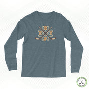 Snowflakes Retro Crossed Sticks Staple Long Sleeve