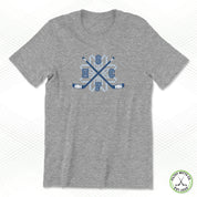 Snowflakes Blue Crossed Sticks Youth Staple Tee