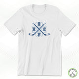 Snowflakes Blue Crossed Sticks Staple Tee