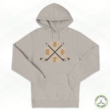 Snowflakes Retro Crossed Sticks Unisex Hoodie