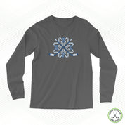 Snowflakes Blue Crossed Sticks Staple Long Sleeve