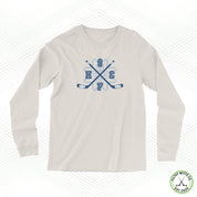 Snowflakes Blue Crossed Sticks Staple Long Sleeve