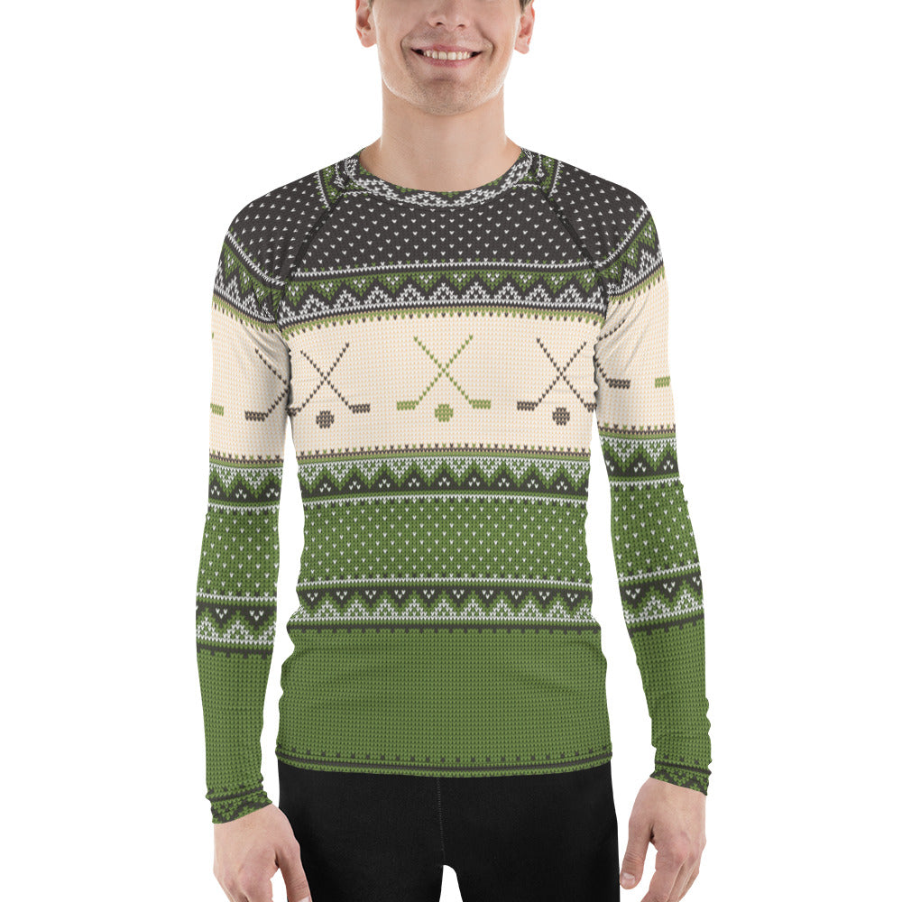 FMC Green Christmas Sweater LS Base Layer