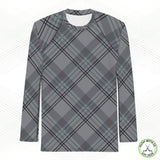 FMC Gray/Aqua Plaid LS Base Layer