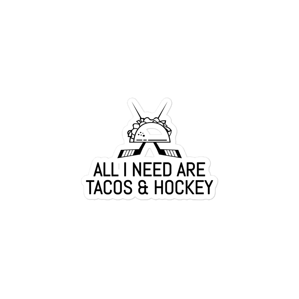 Tacos & Hockey Sticker