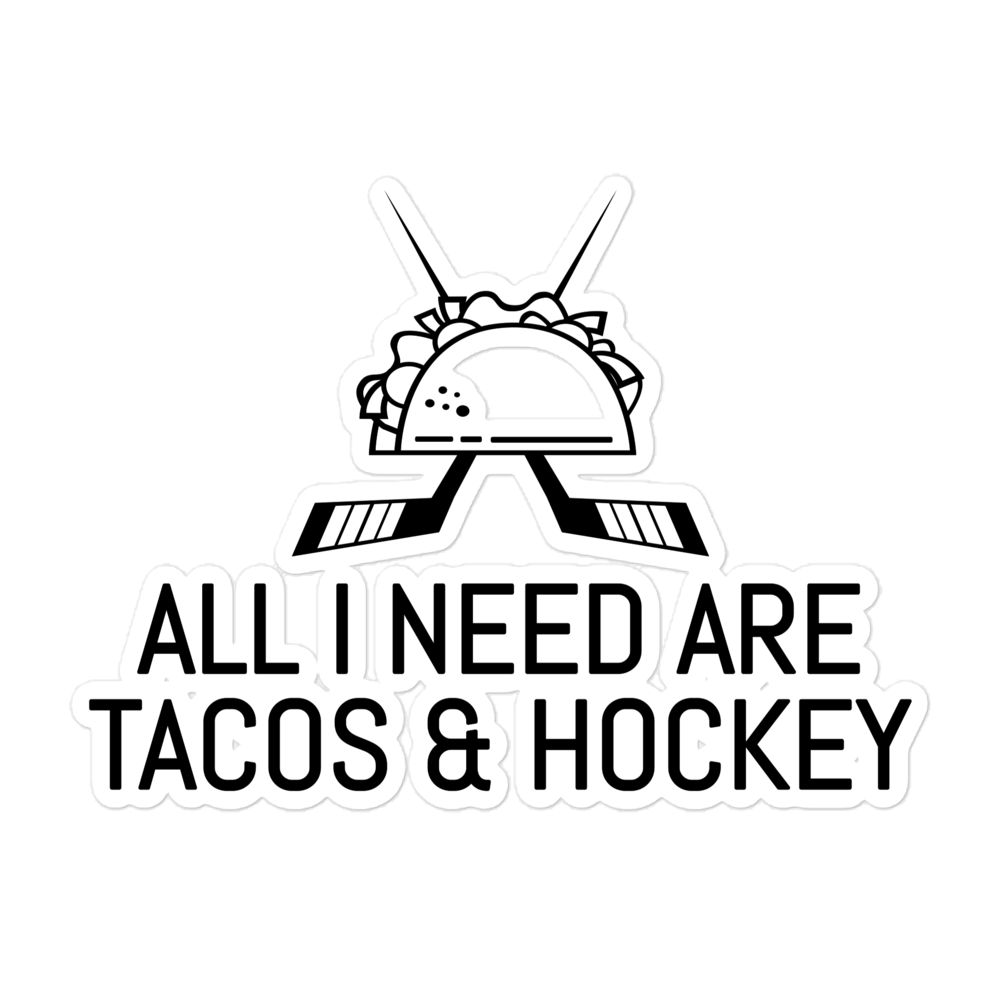 Tacos & Hockey Sticker