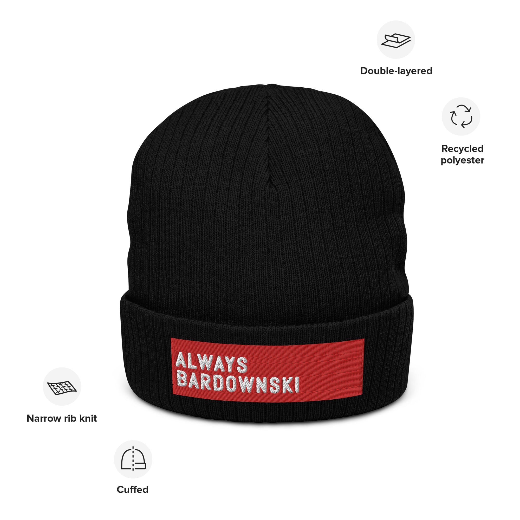 Always Bardownski Ribbed Knit Beanie