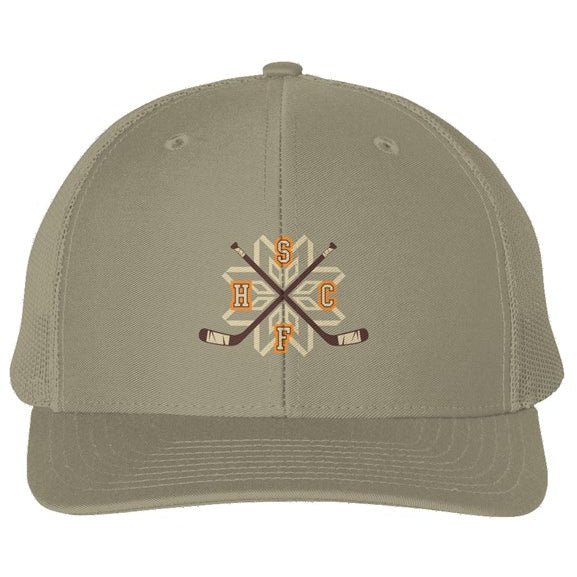 Snowflakes Retro Crossed Sticks Snapback