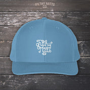 Filthy Mitts Branded Script Snapback Trucker Cap