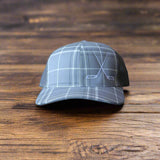 Crossed Out Hockey Gray Plaid Snapback