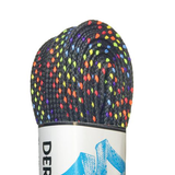 Waxed Laces - Black/Rainbow