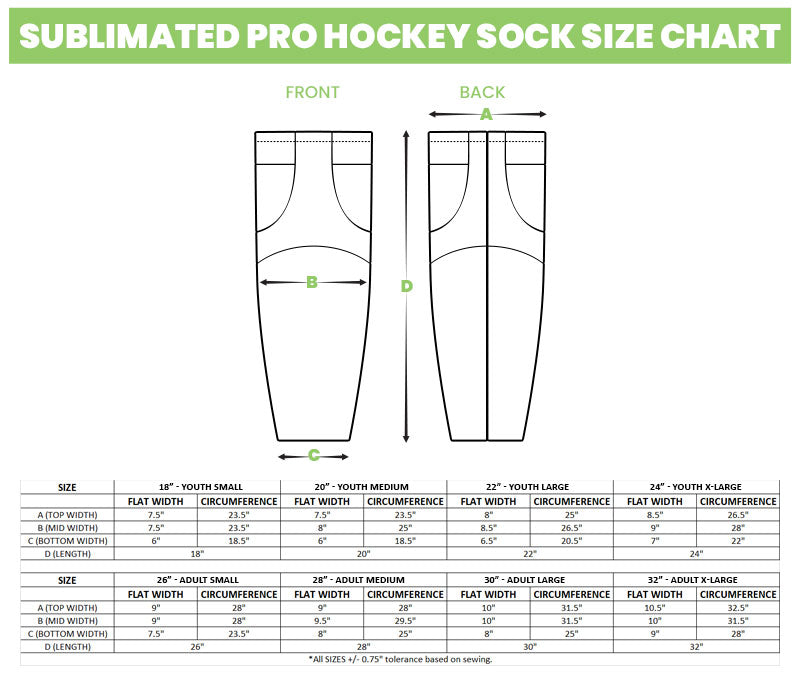 Clawed Sublimated Pro Hockey Socks