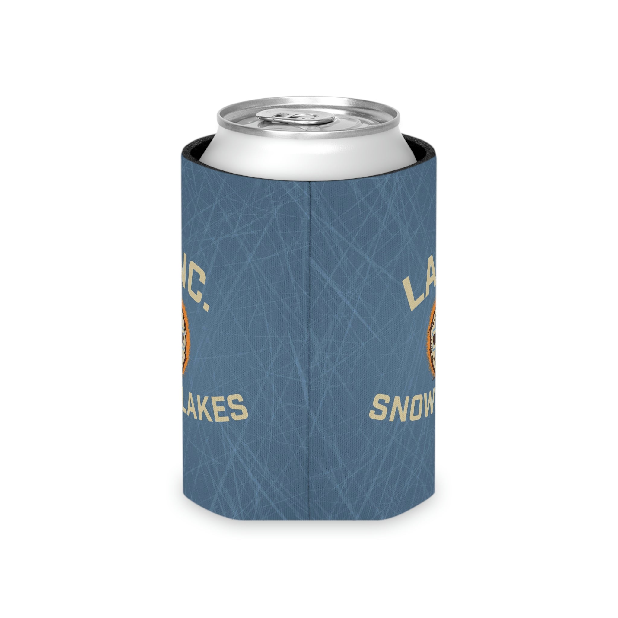 Snowflakes Primary Can Cooler