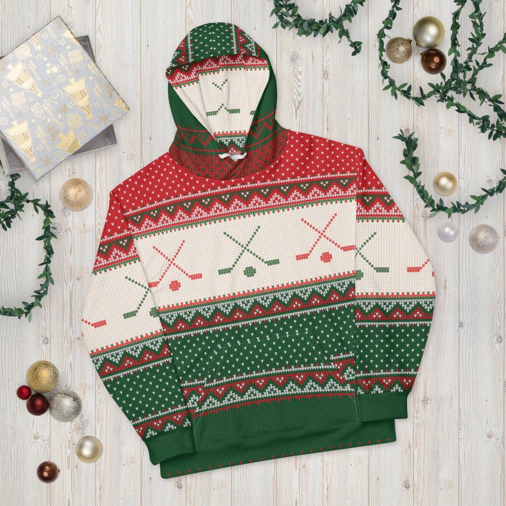 FMC Hockey Christmas Sweater Unisex Hoodie