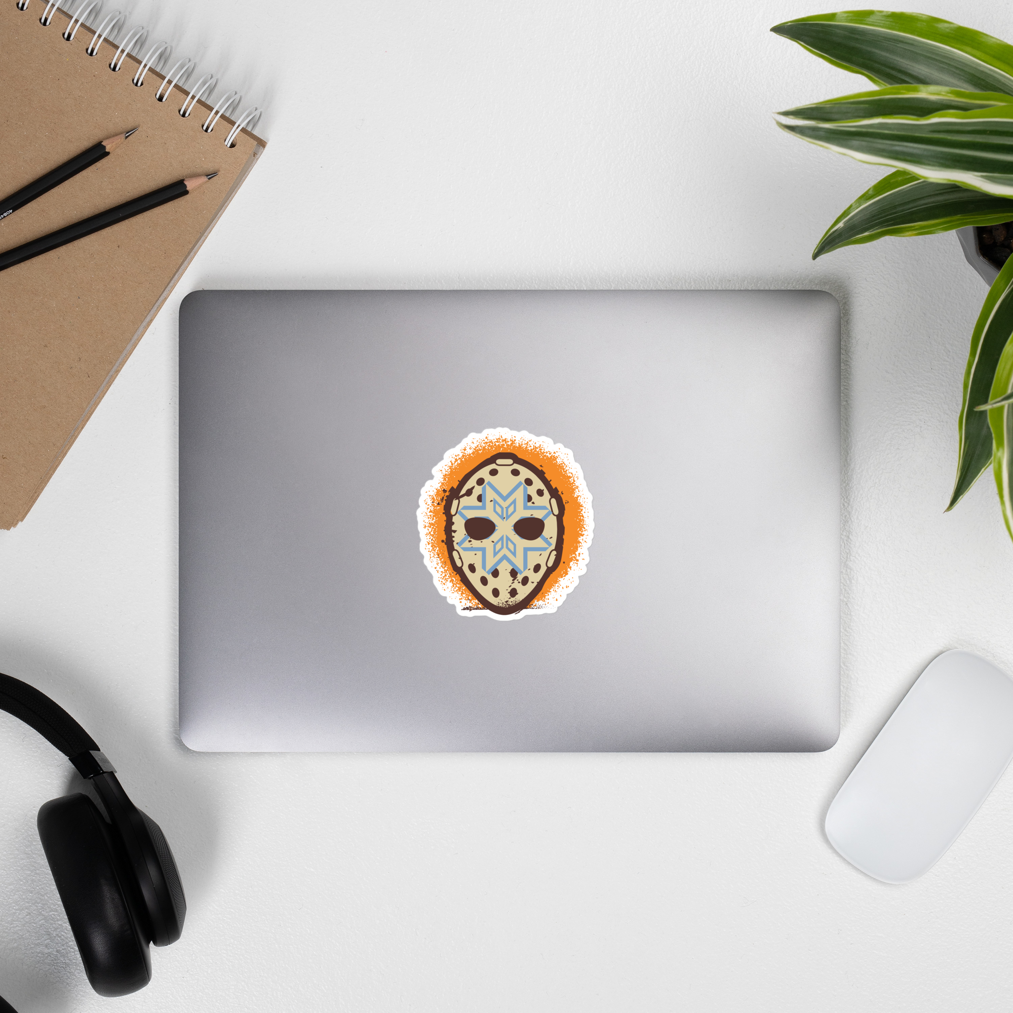 Snowflakes Retro Punisher Bubble-free stickers