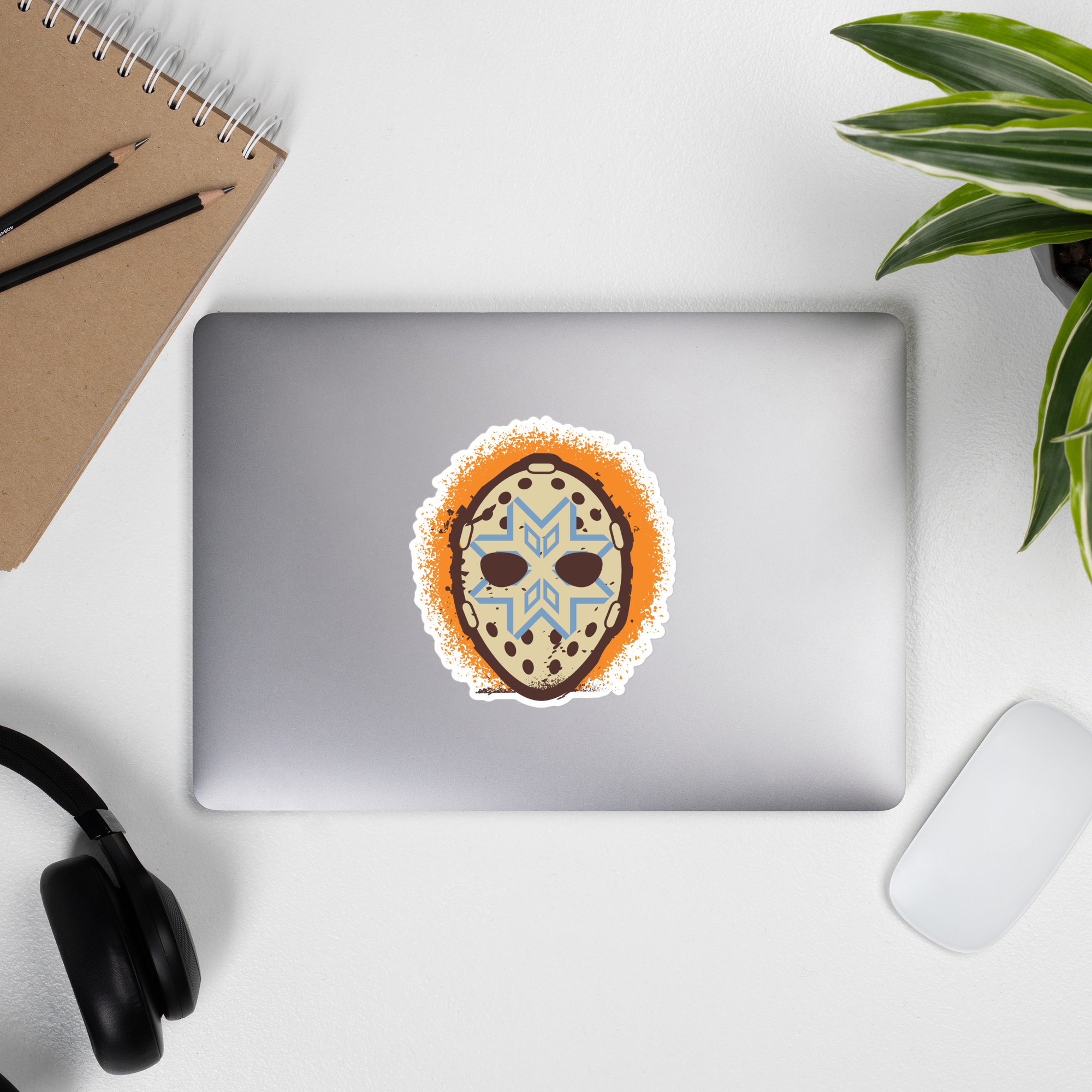 Snowflakes Retro Punisher Bubble-free stickers