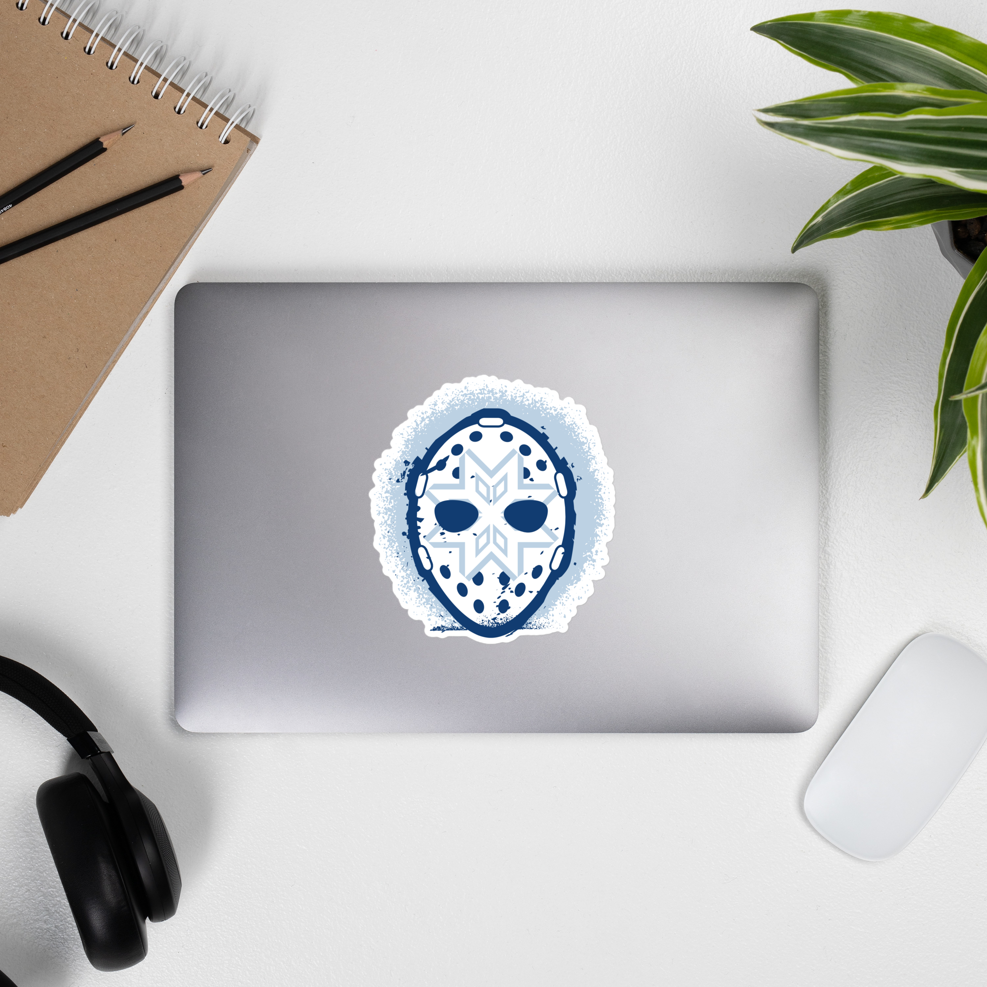 Snowflakes Blue Punisher Bubble-free stickers